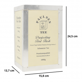Darjeeling First Flush "Ernte 2024" 1000g, schwarzer Tee,  in dekorativer Teekiste